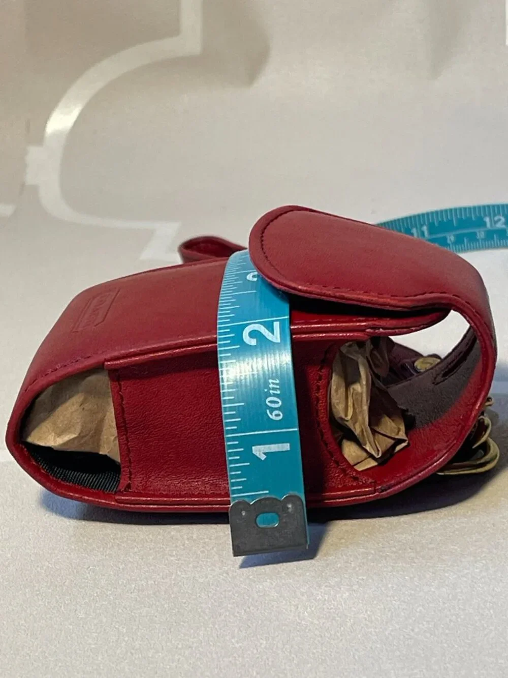 Coach Vintage 90s Burgundy Leather Cell Phone Belt Case | Wristlet Pouch